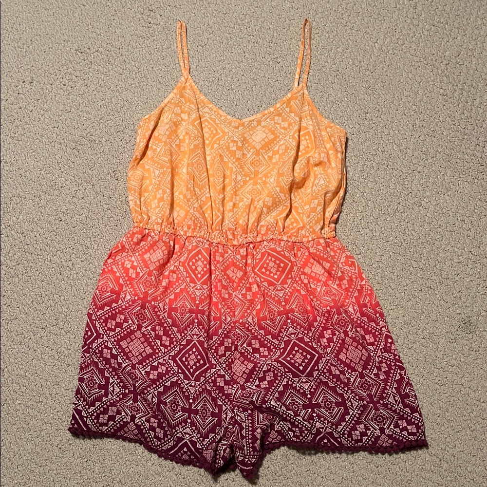 Mossimo Supply Co. Orange and Purple Jumpsuit